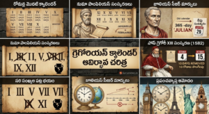 గ్రెగోరియన్ క్యాలెండర్ ఆవిర్భావ చరిత్ర ఇన్ఫోగ్రాఫిక్.