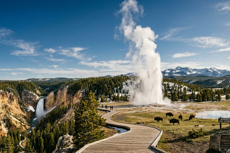 ఎల్లోస్టోన్ నేషనల్ పార్క్ చరిత్ర - ఓల్డ్ ఫెయిత్‌ఫుల్ గీజర్ మరియు బైసన్‌లు
