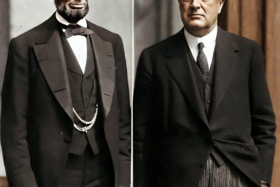 అబ్రహం లింకన్ మరియు ఫ్రాంక్లిన్ డి. రూజ్వెల్ట్ చారిత్రక చిత్రాలు