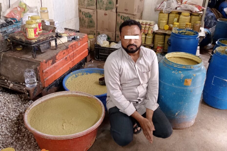 Hyderabad Task Force police busted adulterated ginger garlic paste manufacturing unit in Mallepally