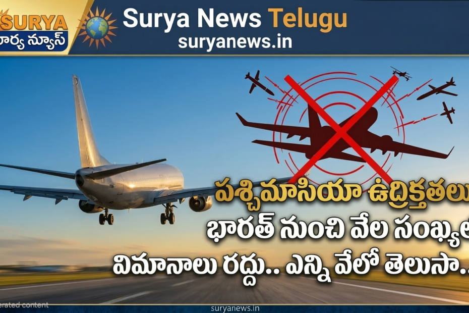 పశ్చిమాసియా ఉద్రిక్తతల వల్ల భారత్ నుంచి రద్దయిన విమానాల వివరాలు - సూర్య న్యూస్.