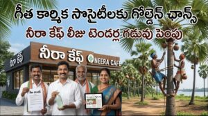 హైదరాబాద్ నీరా కేఫ్ మరియు తాటి తోటతో గీత కార్మికుల ఫోటో - టెండర్ గడువు పెంపు.