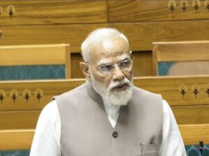 PM Narendra Modi addressing Lok Sabha on Iran Israel War and Global Energy Crisis