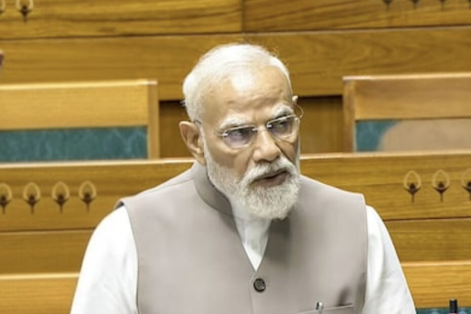 PM Narendra Modi addressing Lok Sabha on Iran Israel War and Global Energy Crisis