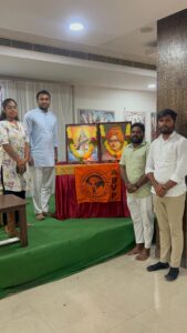 ABVP members and students participating in Vande Mataram celebrations.