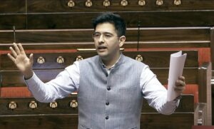 AAP MP Raghav Chadha speaking in Parliament