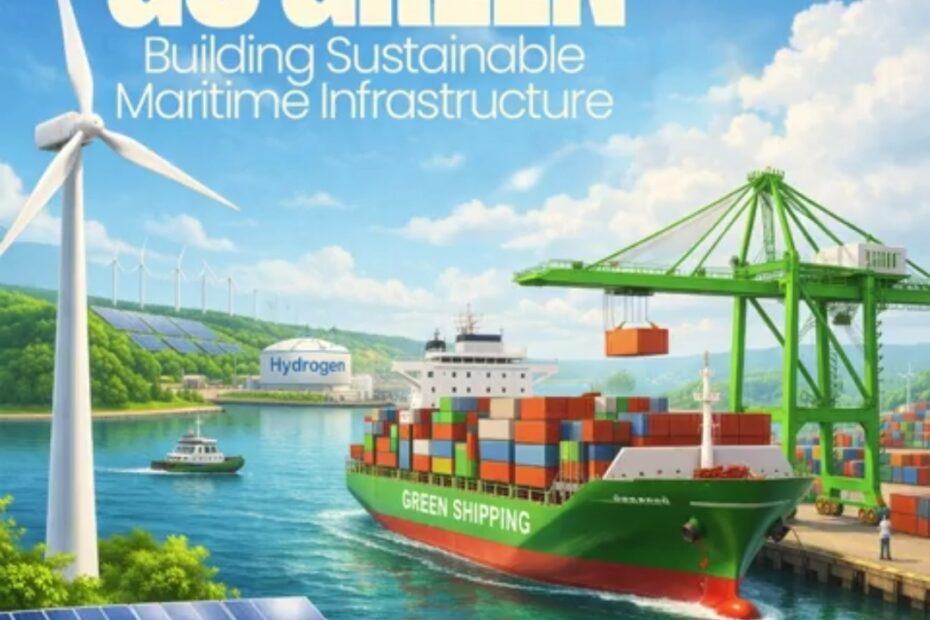 Conceptual image of India's Green Ports development