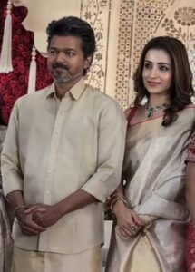 నిర్మాత కలపాతి సురేష్ కుమారుడి రిసెప్షన్‌లో తలపతి విజయ్ మరియు త్రిష కృష్ణన్