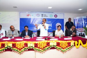 భవన్స్ వివేకానంద కళాశాలలో 'వికసిత్ భారత్ యూత్ పార్లమెంట్ 2026': అత్యవసర స్థితి పాఠాలపై చర్చ Eetala Rajender addressing Viksit Bharat Youth Parliament 2026 at Bhavan's Vivekananda College