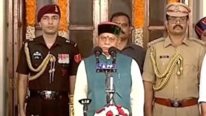 తెలంగాణ గవర్నర్‌గా శివ ప్రతాప్ శుక్లా ప్రమాణ స్వీకారం చేస్తున్న దృశ్యం