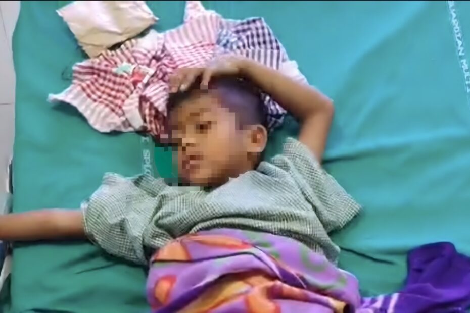 Medaram Gadde accident site and granite slabs