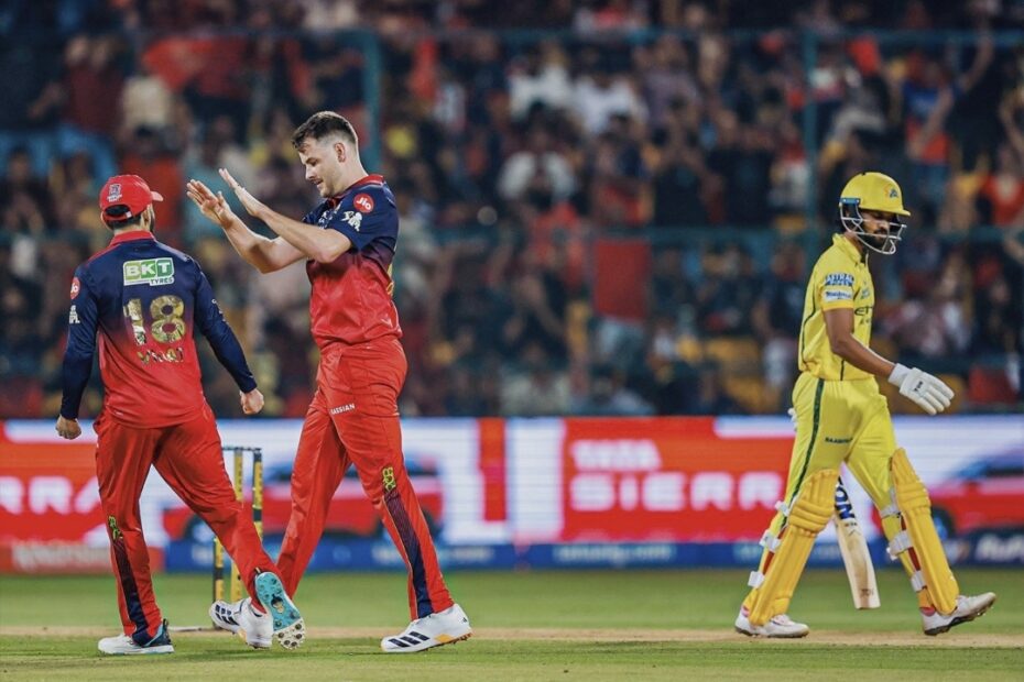 RCB players celebrating victory against CSK in IPL 2026