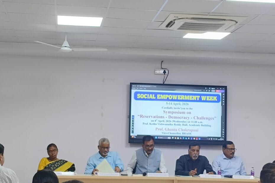 Prof. Ghanta Chakrapani and guests at BRAOU symposium on Reservations