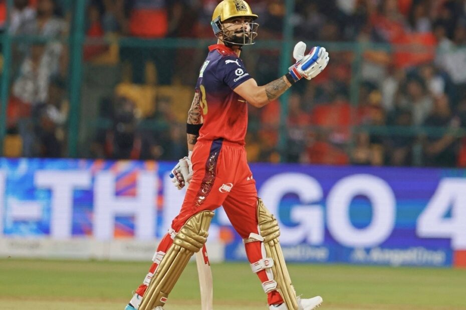 Virat Kohli and RCB team celebrating win against LSG in IPL 2026.