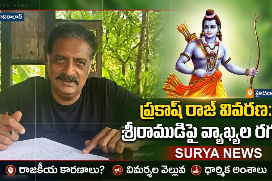 Actor Prakash Raj and Lord Rama image for news update