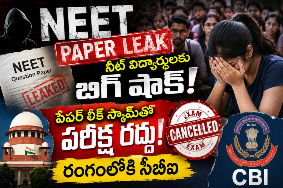 NEET UG 2026 exam cancelled amid paper leak scam and CBI investigation
