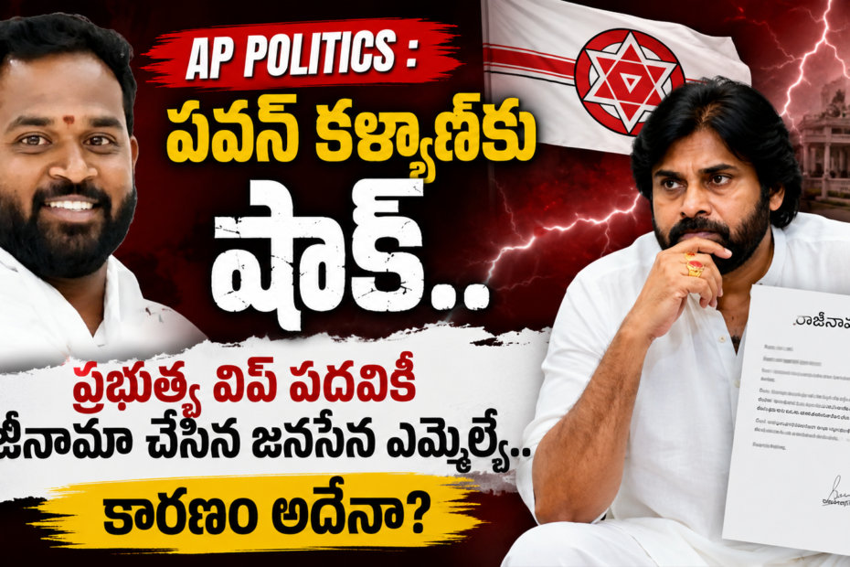 పవన్ కళ్యాణ్‌కు రాజీనామా లేఖను అందజేస్తున్న అరవ శ్రీధర్ (Arava Sridhar handing over resignation letter to Pawan Kalyan)