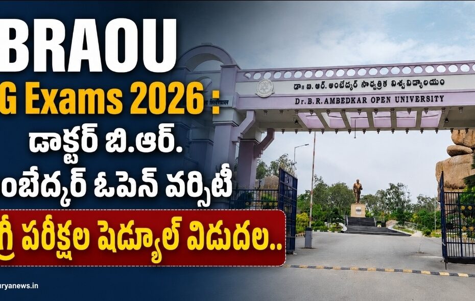 BRAOU UG Exams 2026 Schedule