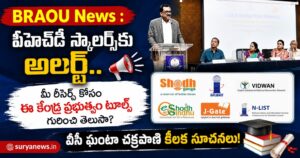 BRAOU News : పీహెచ్డీ స్కాలర్స్కు అలర్ట్.. మీ రీసెర్చ్ కోసం ఈ కేంద్ర ప్రభుత్వ టూల్స్ గురించి తెలుసా? వీసీ ఘంటా చక్రపాణి కీలక సూచనలు! BRAOU VC Prof Ghanta Chakrapani speaking at INFLIBNET awareness program.