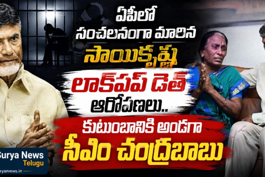 CM Chandrababu Naidu consoles missing youth Sai Krishna mother Vijayalakshmi (CM Chandrababu Naidu)