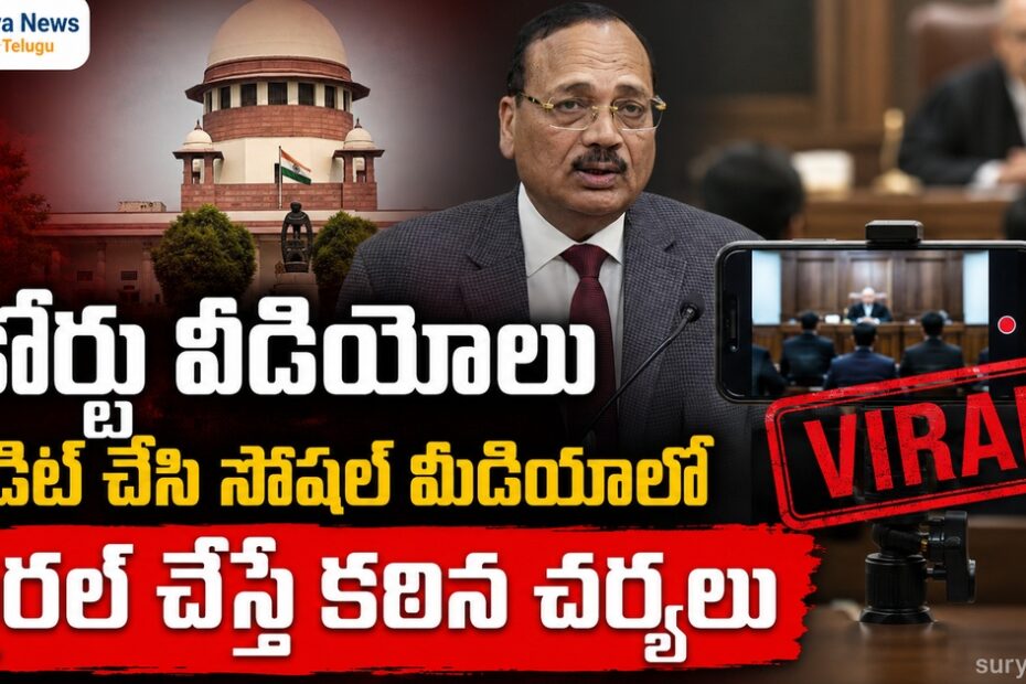 Supreme Court of India bans unauthorized court videos on social media సుప్రీంకోర్టు