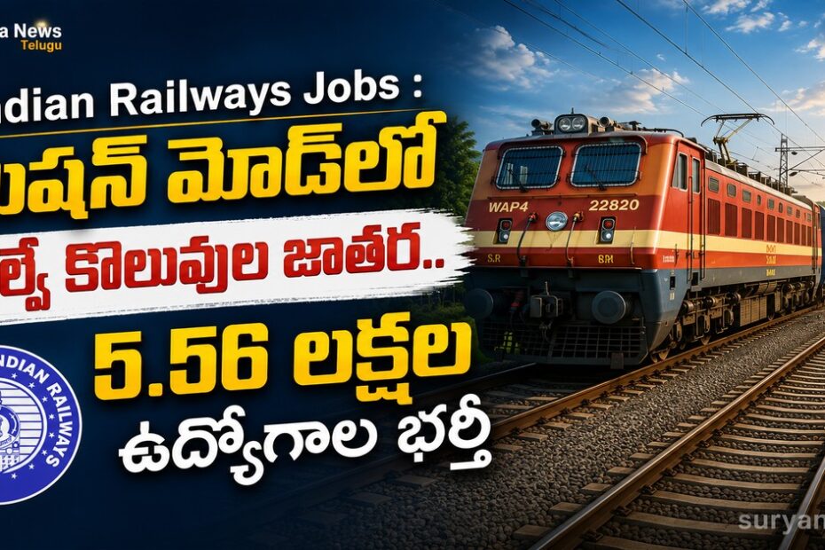 Indian Railways huge jobs recruitment drive 2026