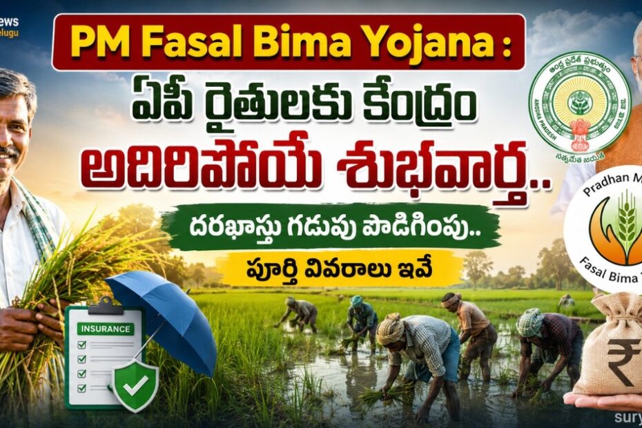 PM Fasal Bima Yojana AP Farmers Deadline Extended (ప్రధానమంత్రి ఫసల్ బీమా యోజన గడువు పెంపు)