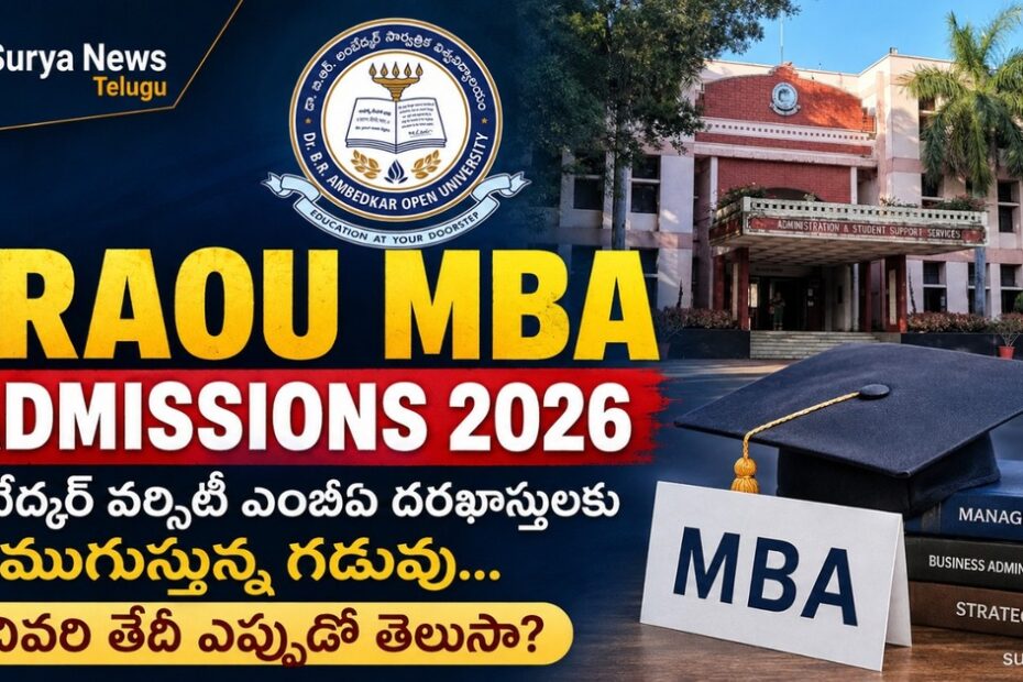 BRAOU MBA and Healthcare Management entrance exam 2026 notification details and eligibility