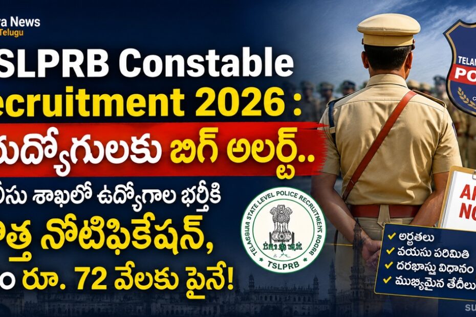 TSLPRB Police Constable Recruitment 2026 Notification Details