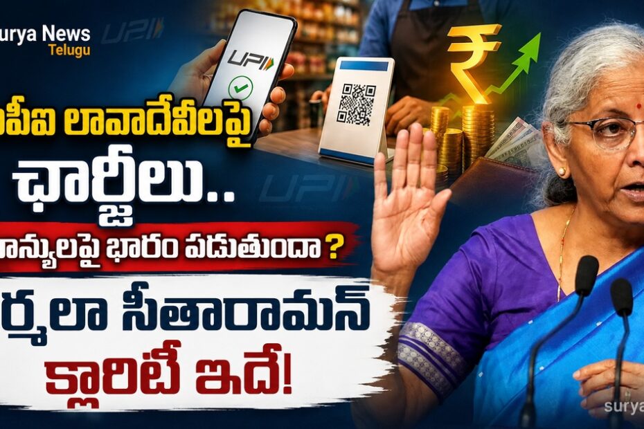 Finance Minister Nirmala Sitharaman on UPI Transaction Charges