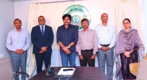 Deputy CM Pawan Kalyan during MoU signing with IIT Madras for Uppada coastal protection wall
