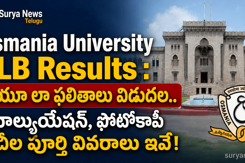 Osmania University LLB Results Revaluation Notification 2026
