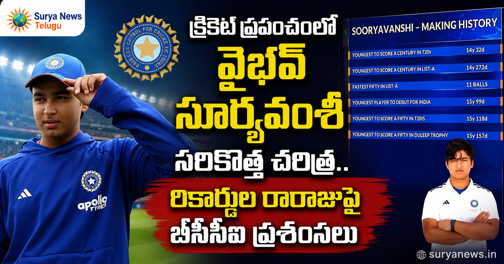 Vaibhav suryavansi new records