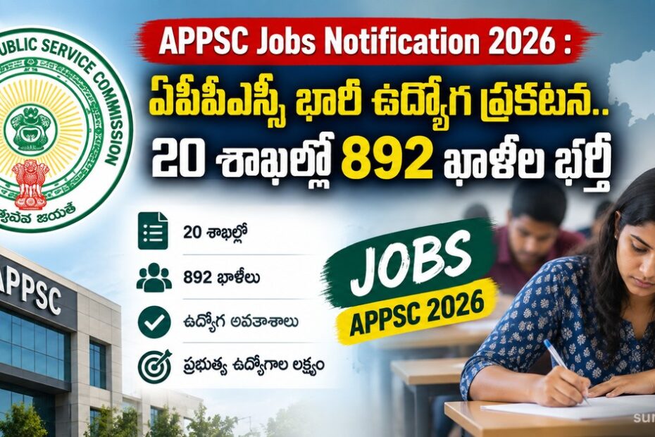 appsc jobs 892 vacancies