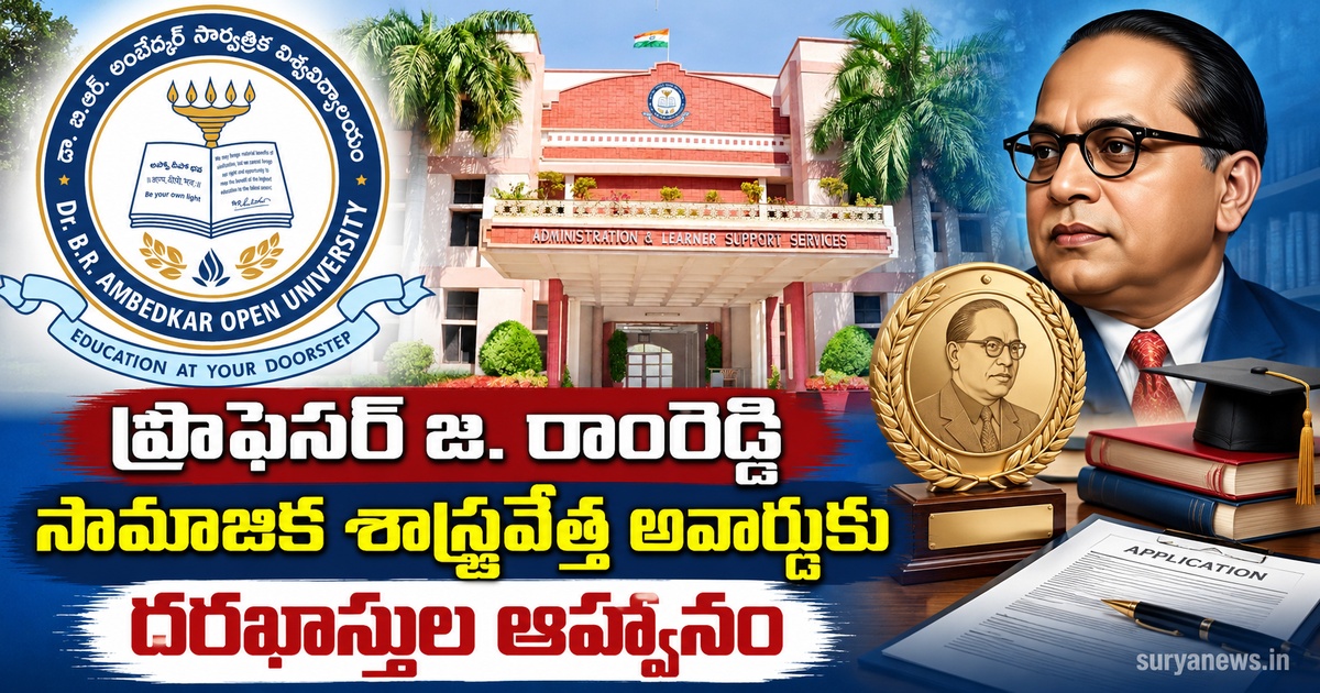 professor g ram reddy social scientist award